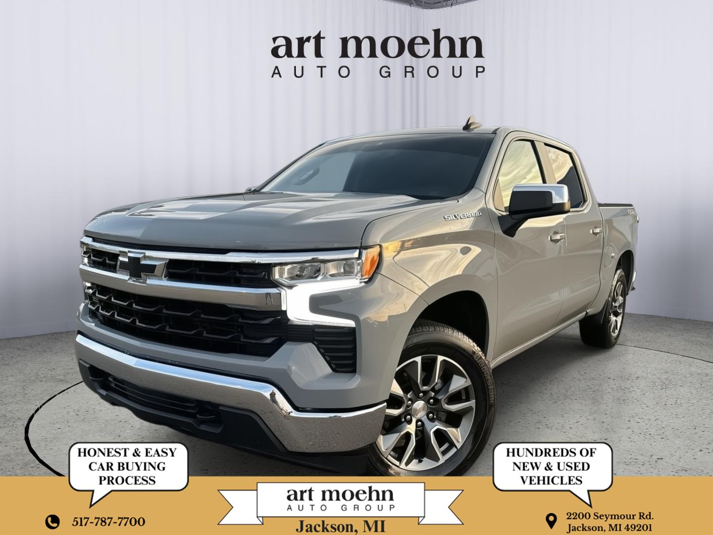 Slate Gray Metallic 2024 Chevrolet Silverado 1500 Pickup Truck Four-Wheel Drive 8-Speed Automatic