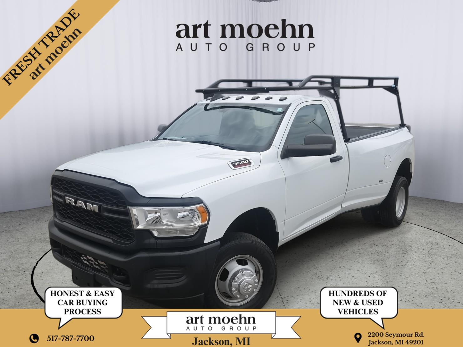 Bright White Clearcoat 2022 RAM 3500 Pickup Truck Four-Wheel Drive 8-Speed Automatic