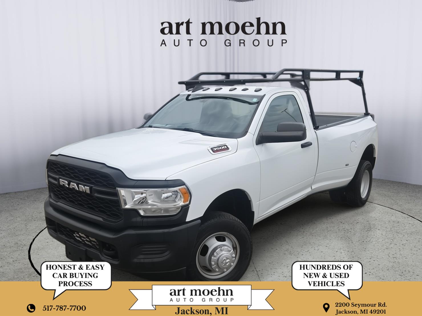 Bright White Clearcoat 2022 RAM 3500 Pickup Truck Four-Wheel Drive 8-Speed Automatic
