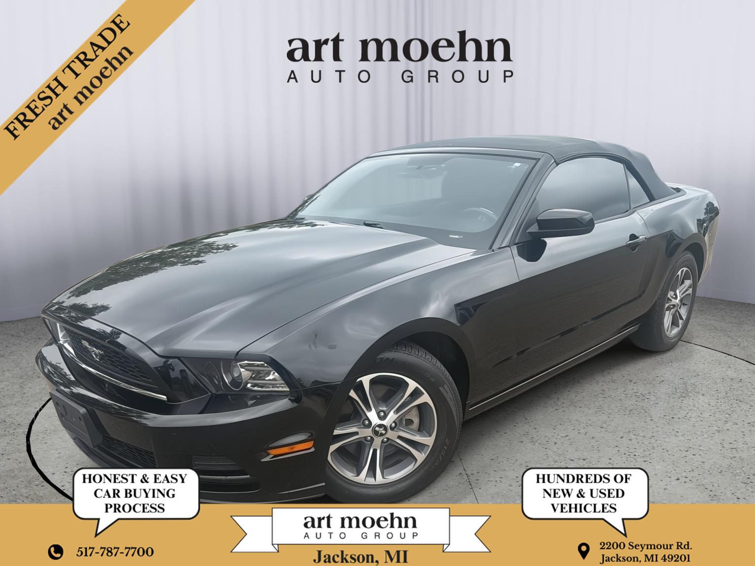 Black 2014 Ford Mustang Convertible Rear-Wheel Drive 6-Speed Manual