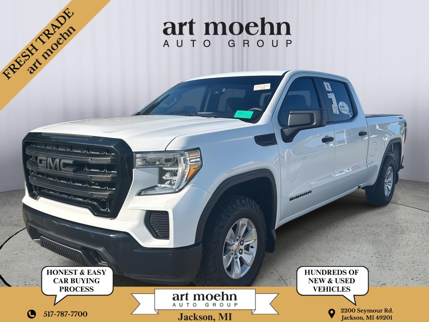 Summit White 2019 GMC Sierra 1500 Pickup Truck Four-Wheel Drive 6-Speed Automatic