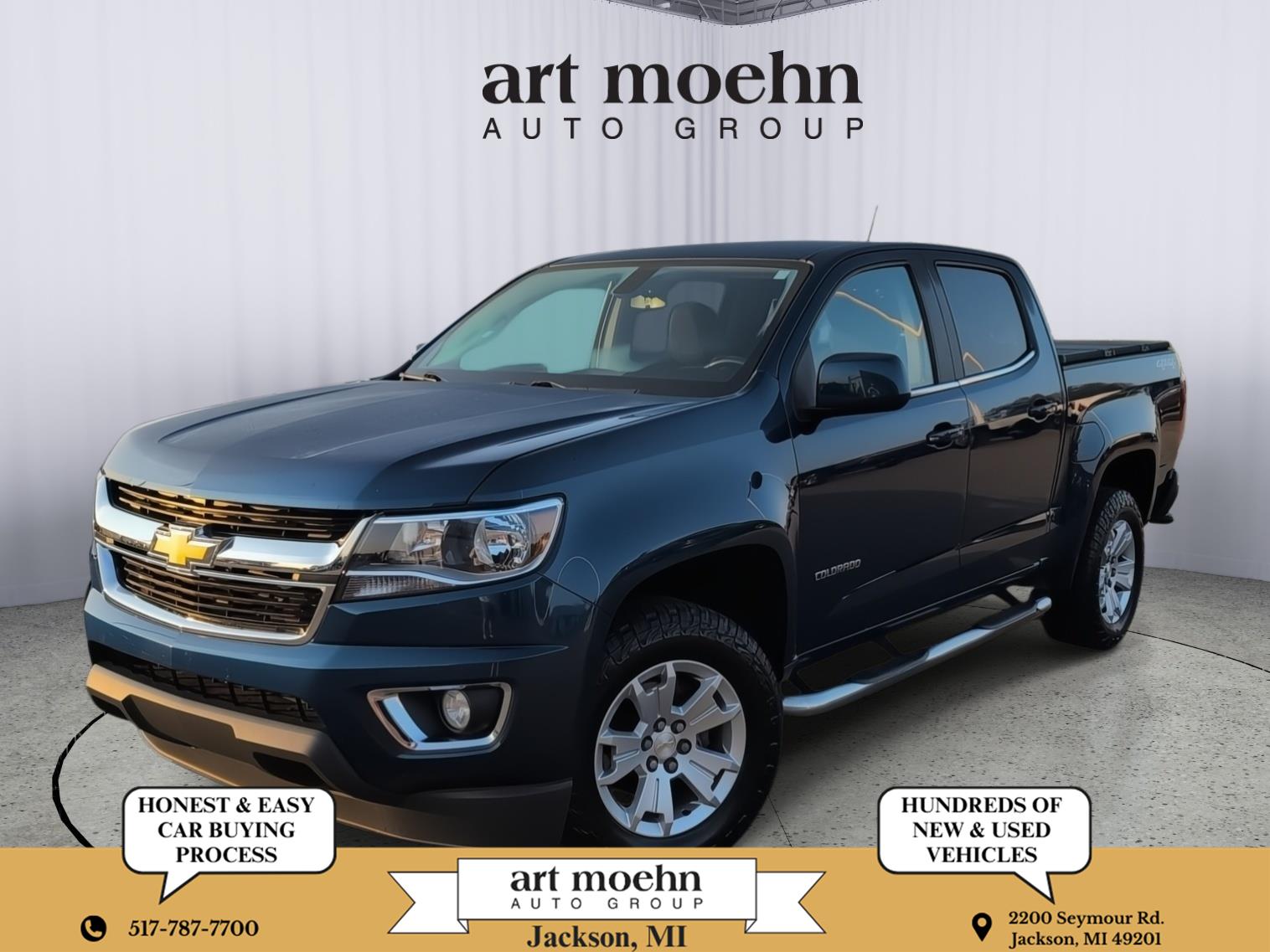 Pacific Blue Metallic 2019 Chevrolet Colorado Pickup Truck Four-Wheel Drive 8-Speed Automatic