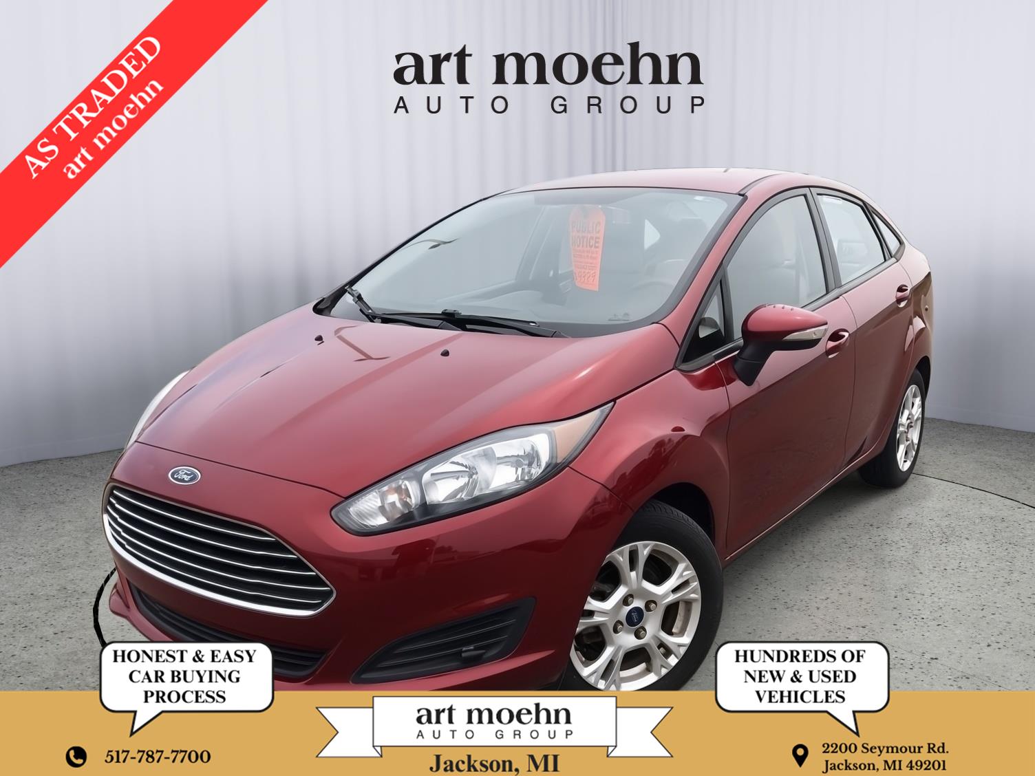 Ruby Red Metallic Tinted Clearcoat 2015 Ford Fiesta Sedan Front-Wheel Drive 5-Speed Manual