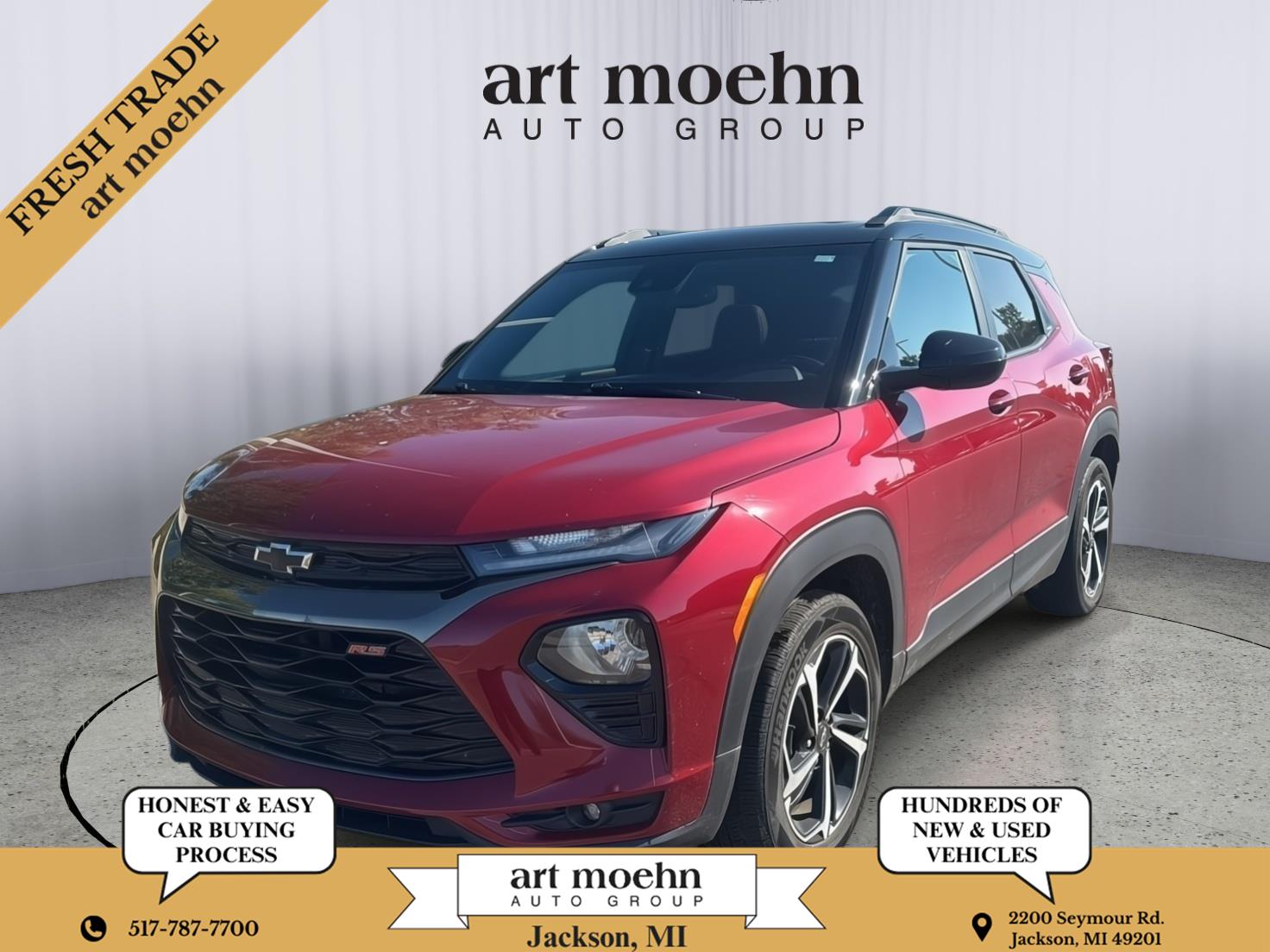 Scarlet Red Metallic 2021 Chevrolet Trailblazer SUV / Crossover Four-Wheel Drive 9-Speed Automatic