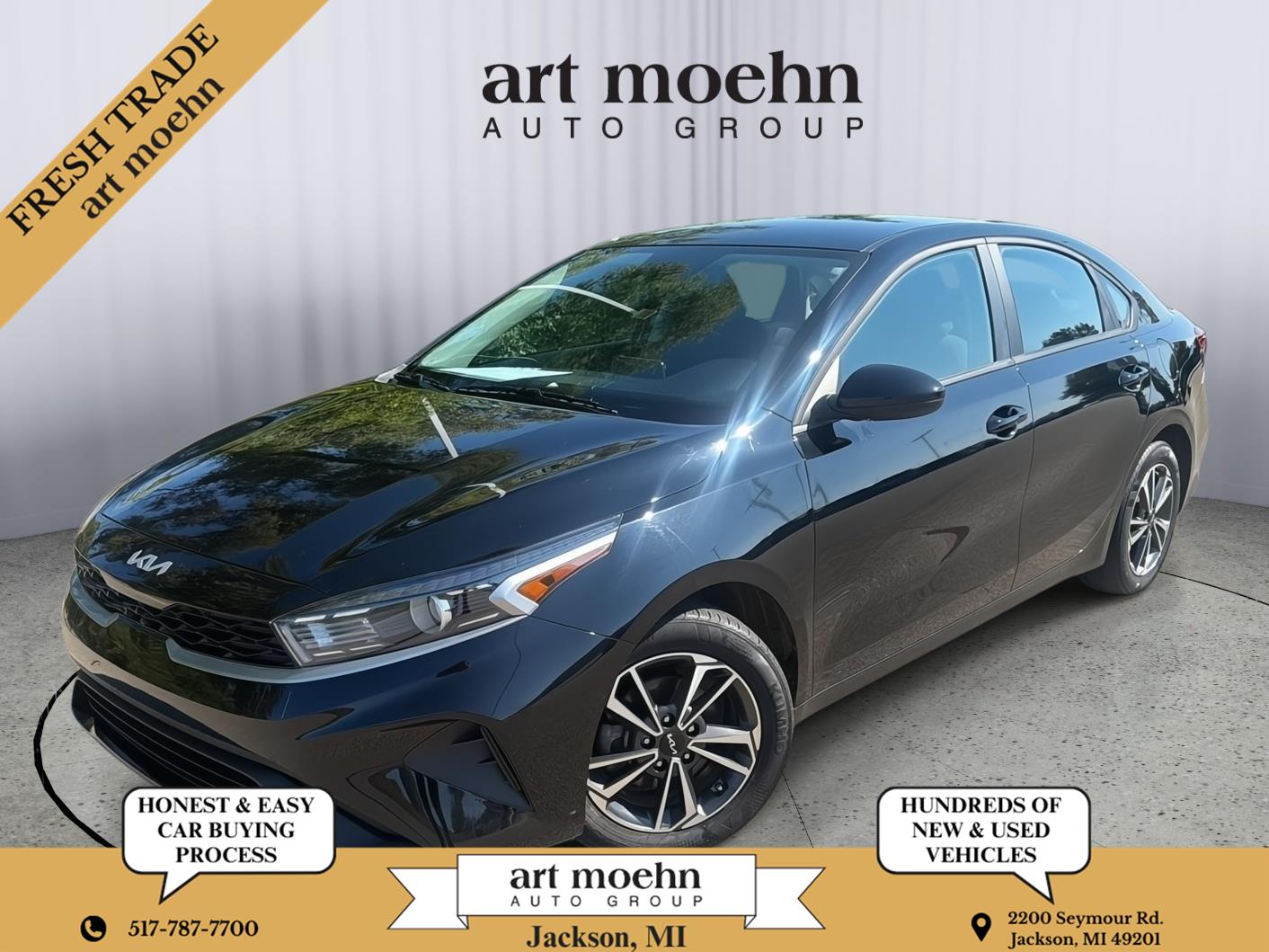 Aurora Black 2024 Kia Forte Sedan Front-Wheel Drive Continuously Variable Transmission