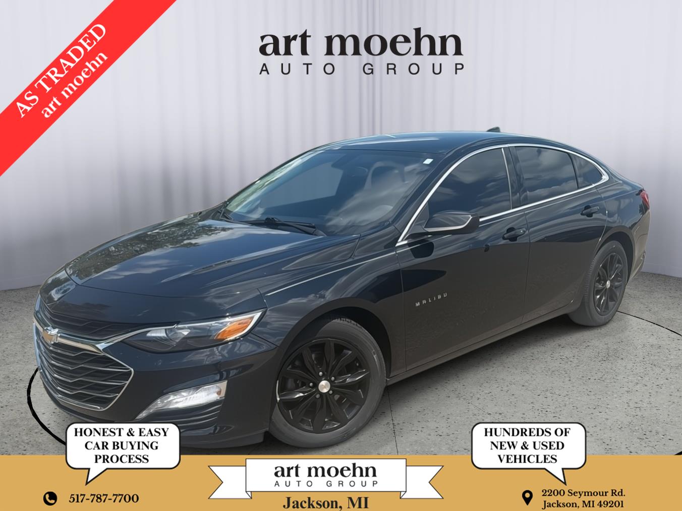 Mosaic Black Metallic 2019 Chevrolet Malibu Sedan Front-Wheel Drive Continuously Variable Transmission