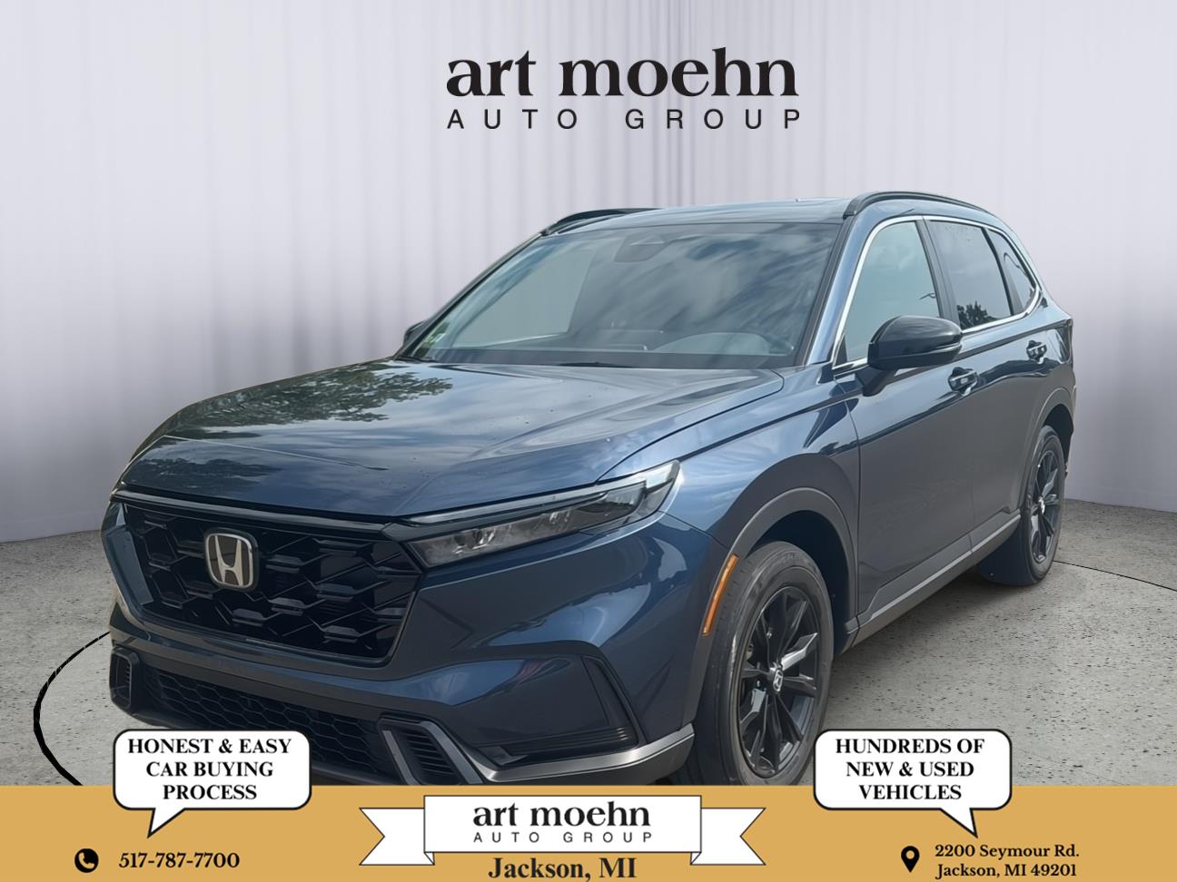 Canyon River Blue Metallic 2024 Honda CR-V Hybrid SUV / Crossover All-Wheel Drive Continuously Variable Transmission