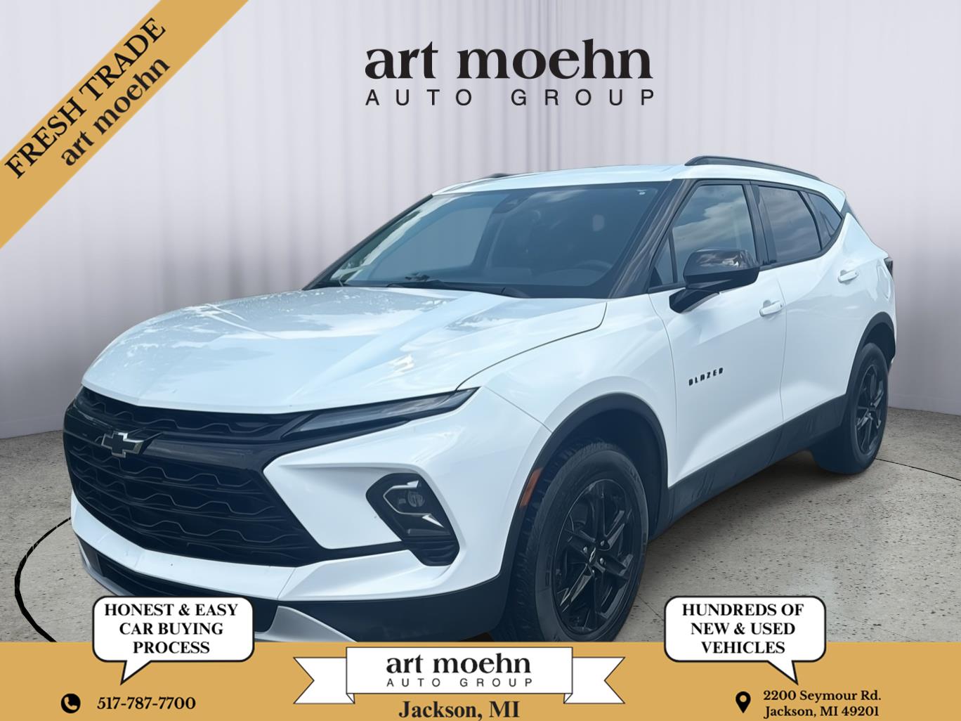 Summit White 2023 Chevrolet Blazer SUV / Crossover All-Wheel Drive 9-Speed Automatic
