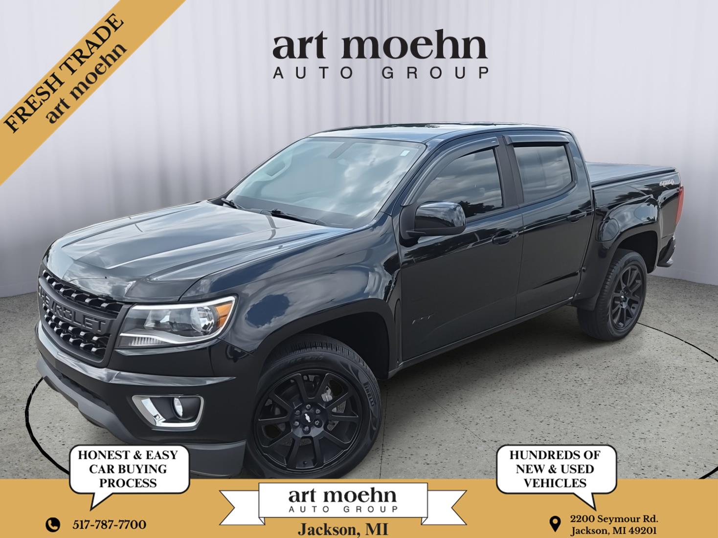 Black 2020 Chevrolet Colorado Pickup Truck Four-Wheel Drive 8-Speed Automatic