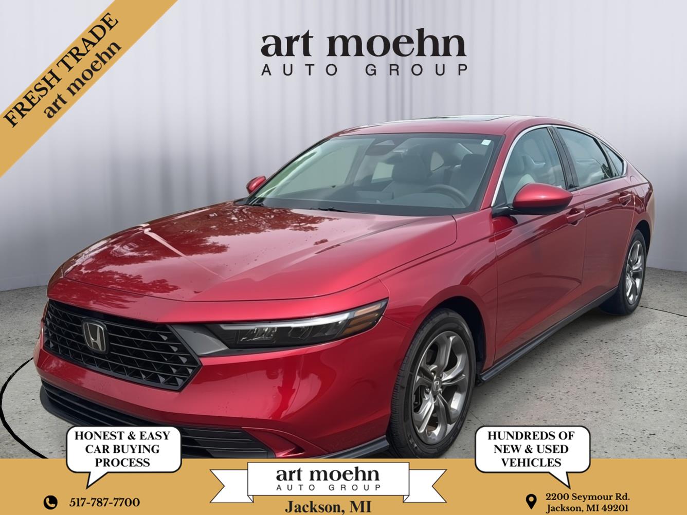 Radiant Red Metallic 2024 Honda Accord Sedan Front-Wheel Drive Continuously Variable Transmission