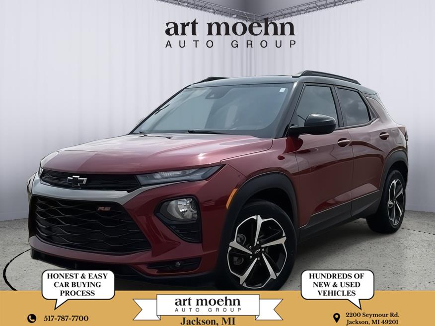 Scarlet Red Metallic 2021 Chevrolet Trailblazer SUV / Crossover Four-Wheel Drive 9-Speed Automatic