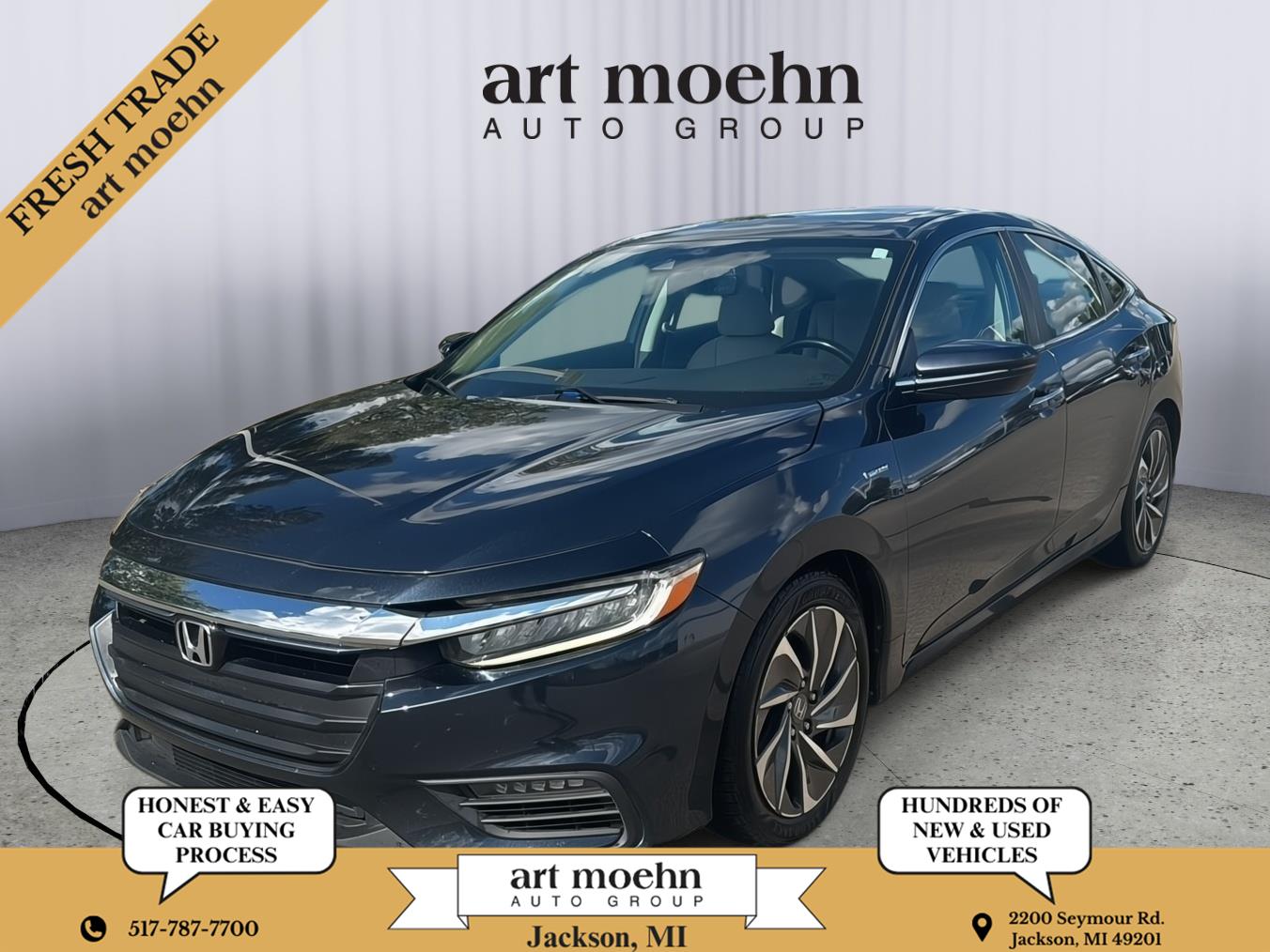 Cosmic Blue Metallic 2022 Honda Insight Sedan Front-Wheel Drive Continuously Variable Transmission