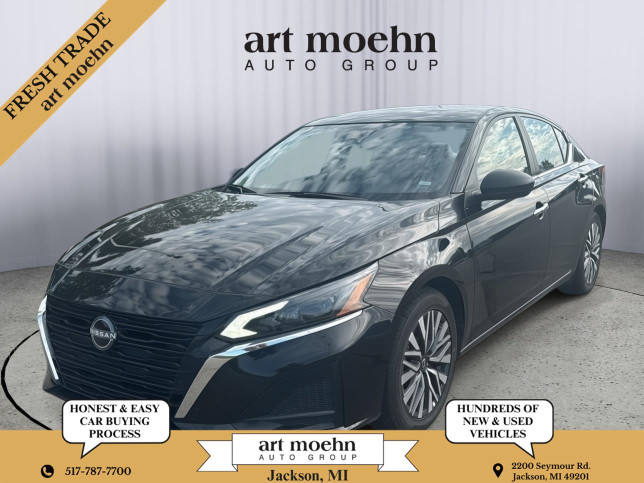 Super Black 2025 Nissan Altima Sedan Front-Wheel Drive Continuously Variable Transmission
