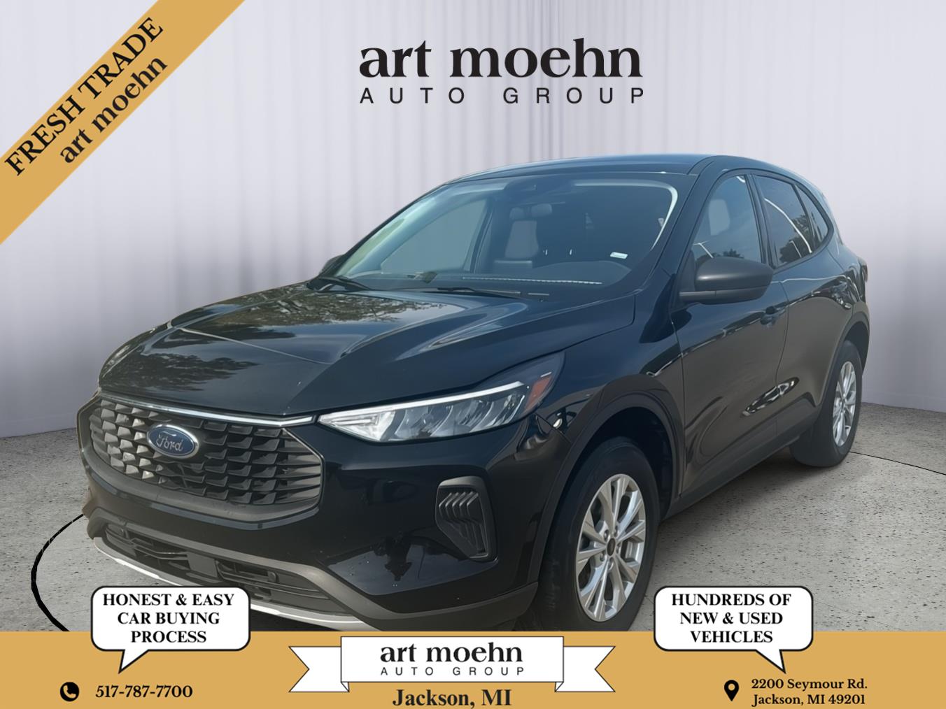 Agate Black Metallic 2025 Ford Escape SUV / Crossover All-Wheel Drive 8-Speed Automatic