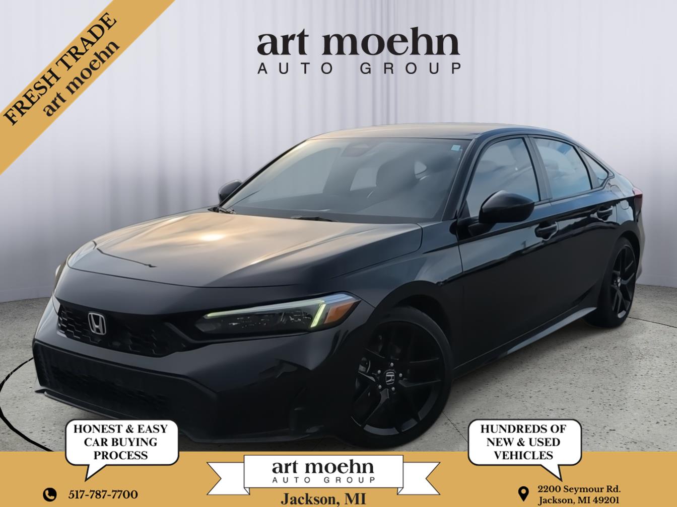 Meteorite Gray Metallic 2025 Honda Civic Sedan Front-Wheel Drive Continuously Variable Transmission