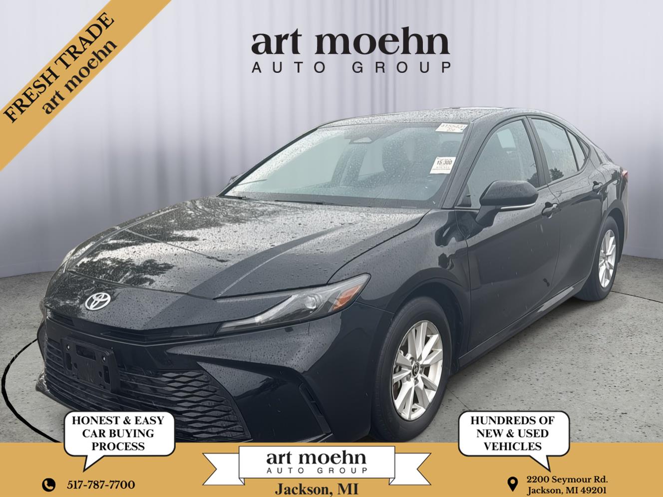Midnight Black Metallic 2025 Toyota Camry Sedan Front-Wheel Drive Continuously Variable Transmission