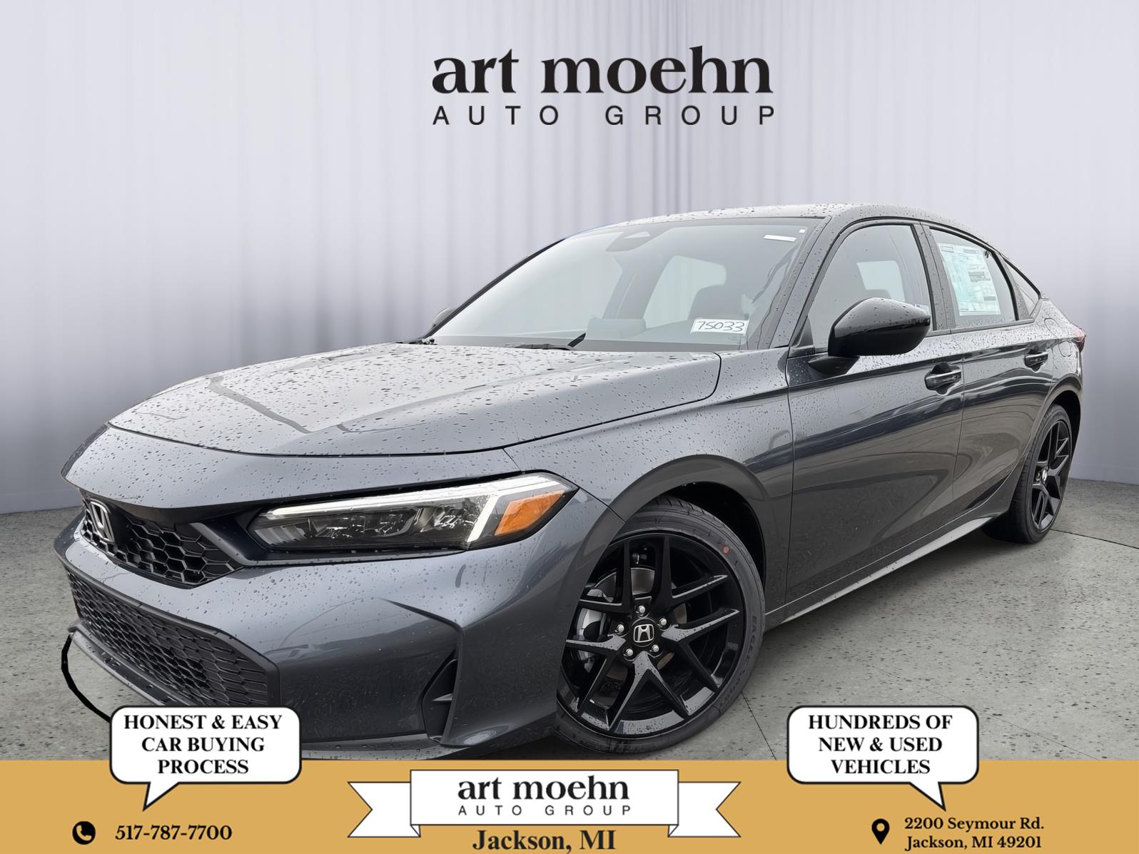 Meteorite Gray Metallic 2026 Honda Civic Hatchback Hatchback Front-Wheel Drive Continuously Variable Transmission