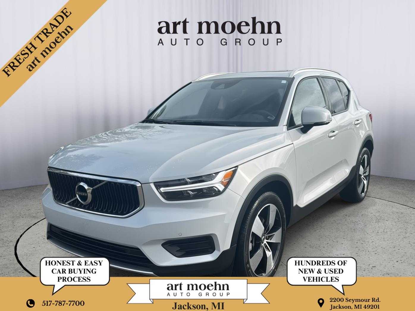 Glacier Silver Metallic 2020 Volvo XC40 SUV / Crossover All-Wheel Drive Automatic