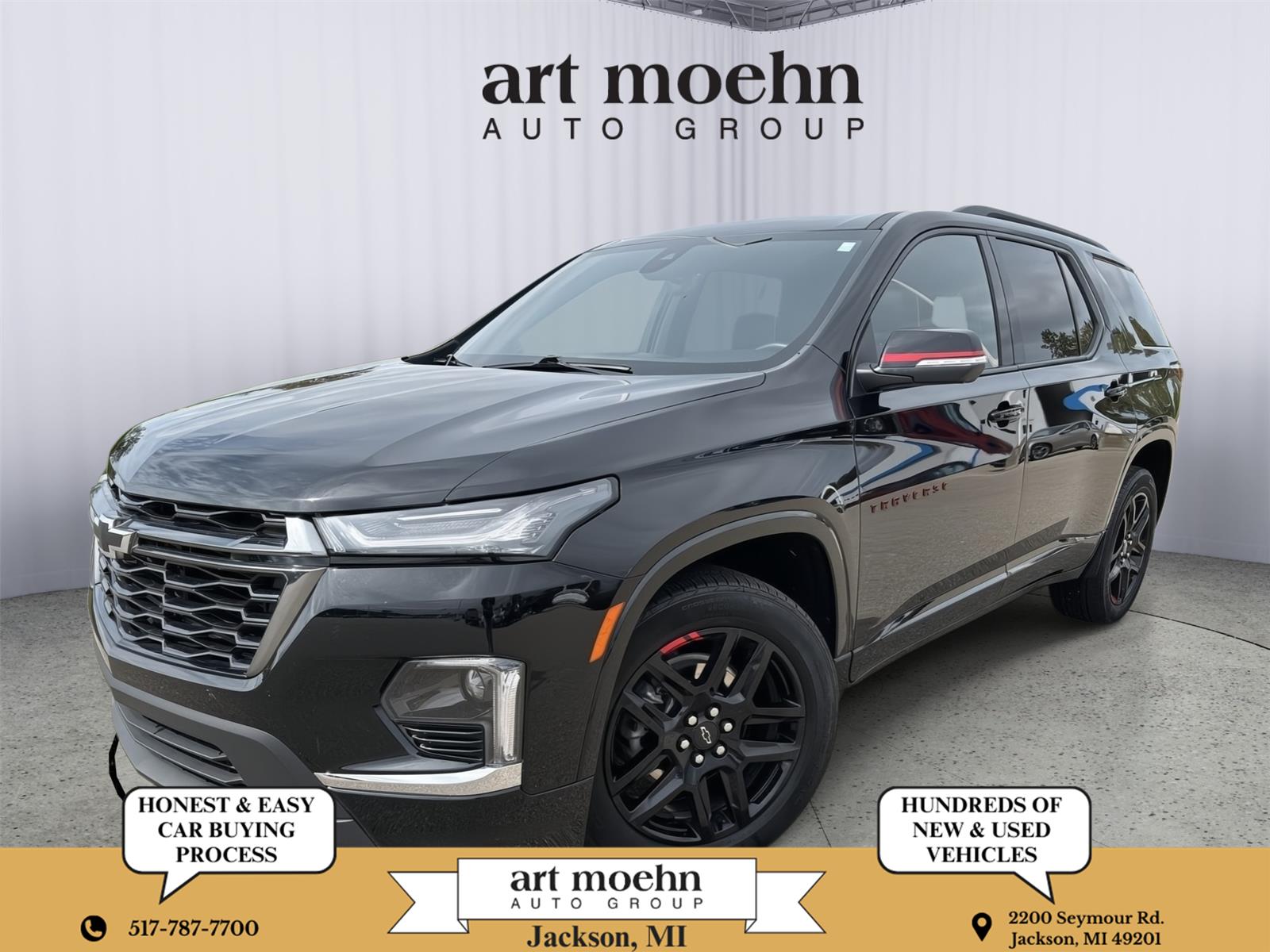 Mosaic Black Metallic 2023 Chevrolet Traverse SUV / Crossover Four-Wheel Drive 9-Speed Automatic