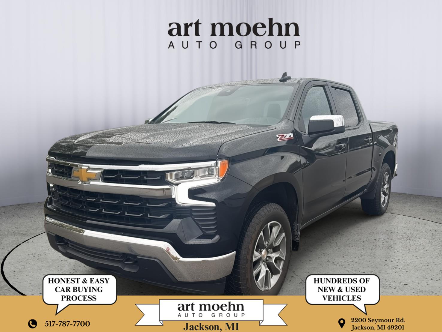 Black 2026 Chevrolet Silverado 1500 Pickup Truck Four-Wheel Drive Automatic