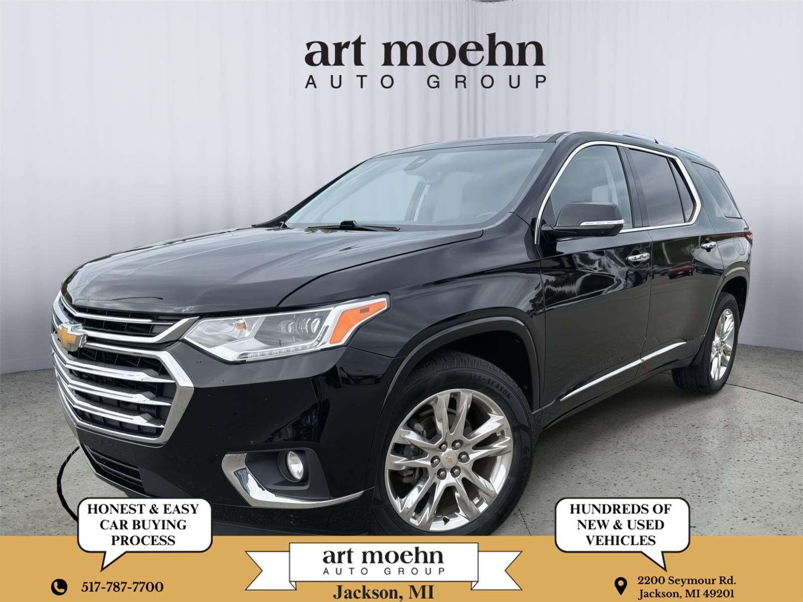 Mosaic Black Metallic 2018 Chevrolet Traverse SUV / Crossover Four-Wheel Drive 9-Speed Automatic