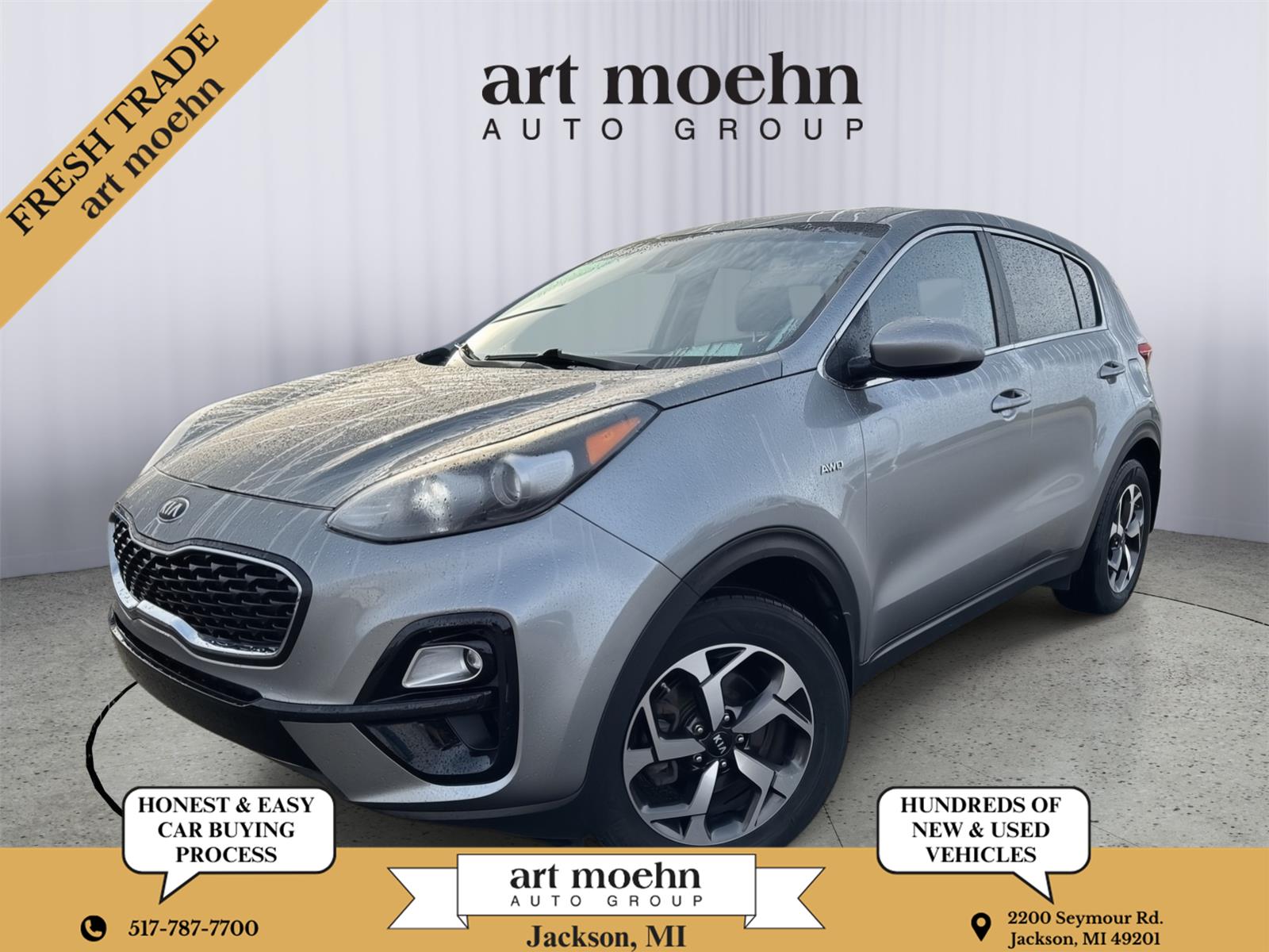 Steel Gray 2021 Kia Sportage SUV / Crossover All-Wheel Drive Automatic