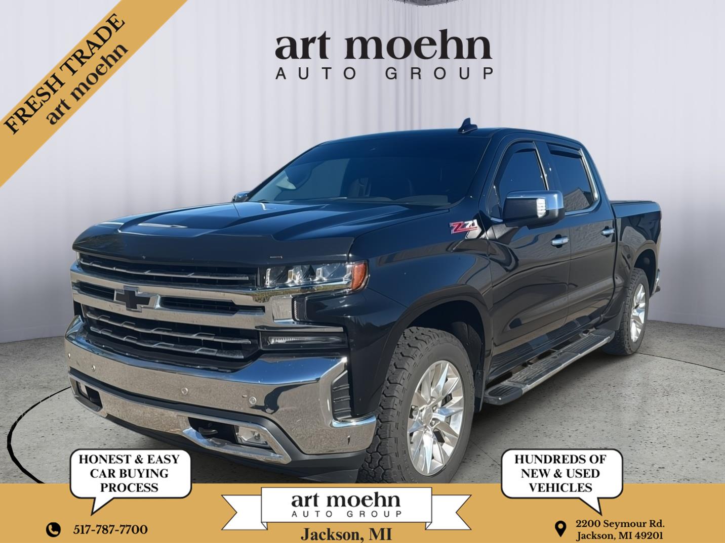Black 2020 Chevrolet Silverado 1500 Pickup Truck Four-Wheel Drive 8-Speed Automatic