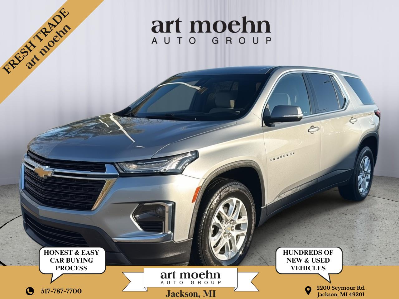 Sterling Gray Metallic 2023 Chevrolet Traverse SUV / Crossover Front-Wheel Drive 9-Speed Automatic