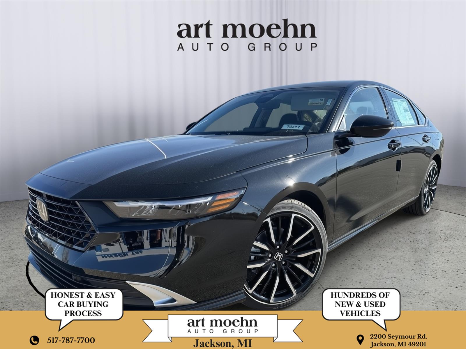 Crystal Black Pearl 2026 Honda Accord Hybrid Sedan Front-Wheel Drive Continuously Variable Transmission