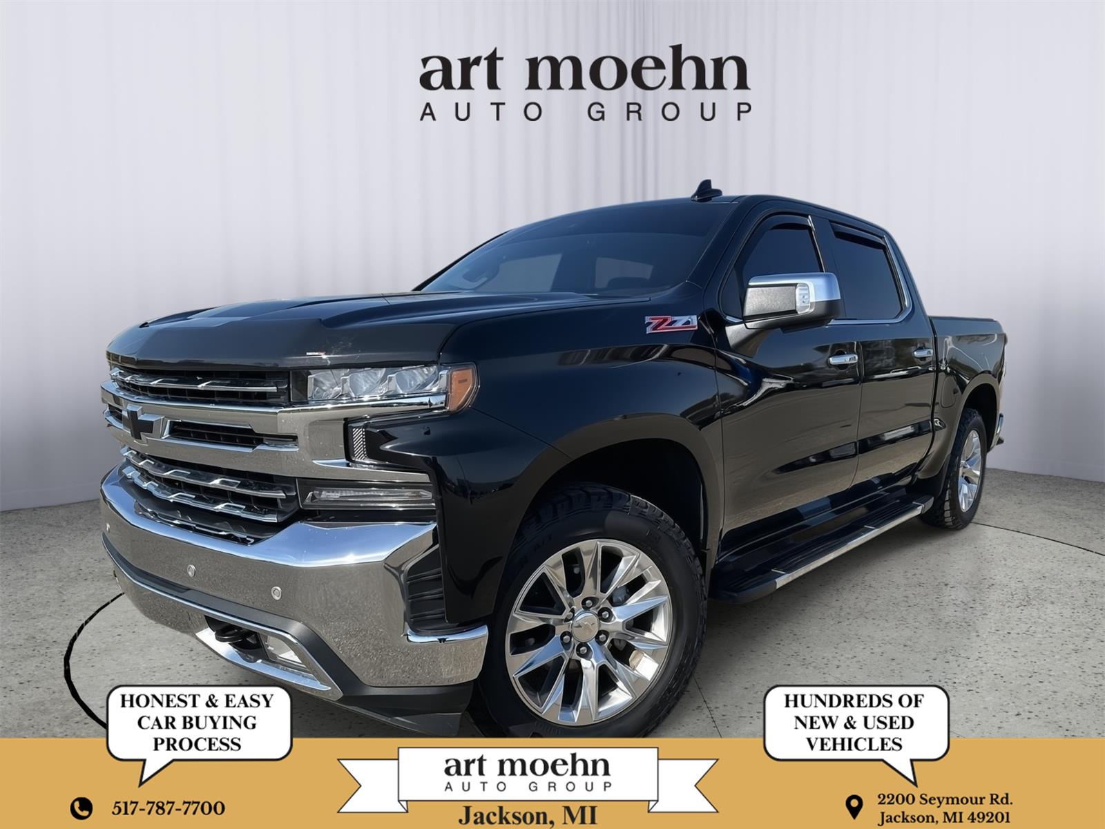 Black 2020 Chevrolet Silverado 1500 Pickup Truck Four-Wheel Drive 8-Speed Automatic