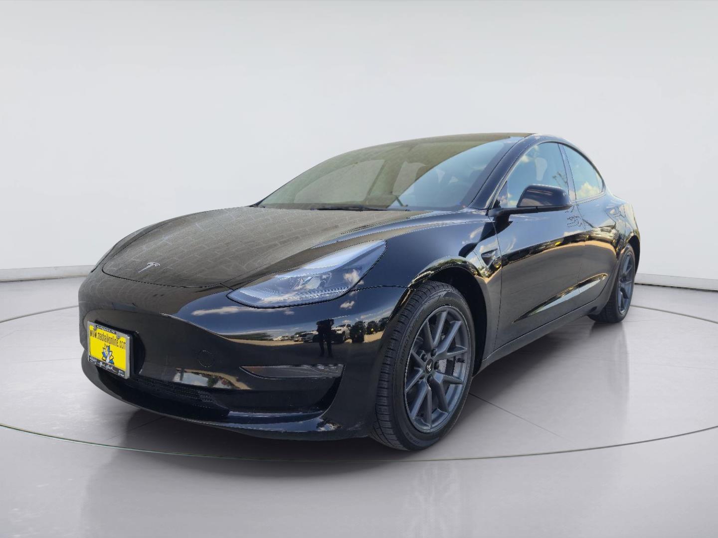 Solid Black 2023 Tesla Model 3 Sedan Rear-Wheel Drive Automatic