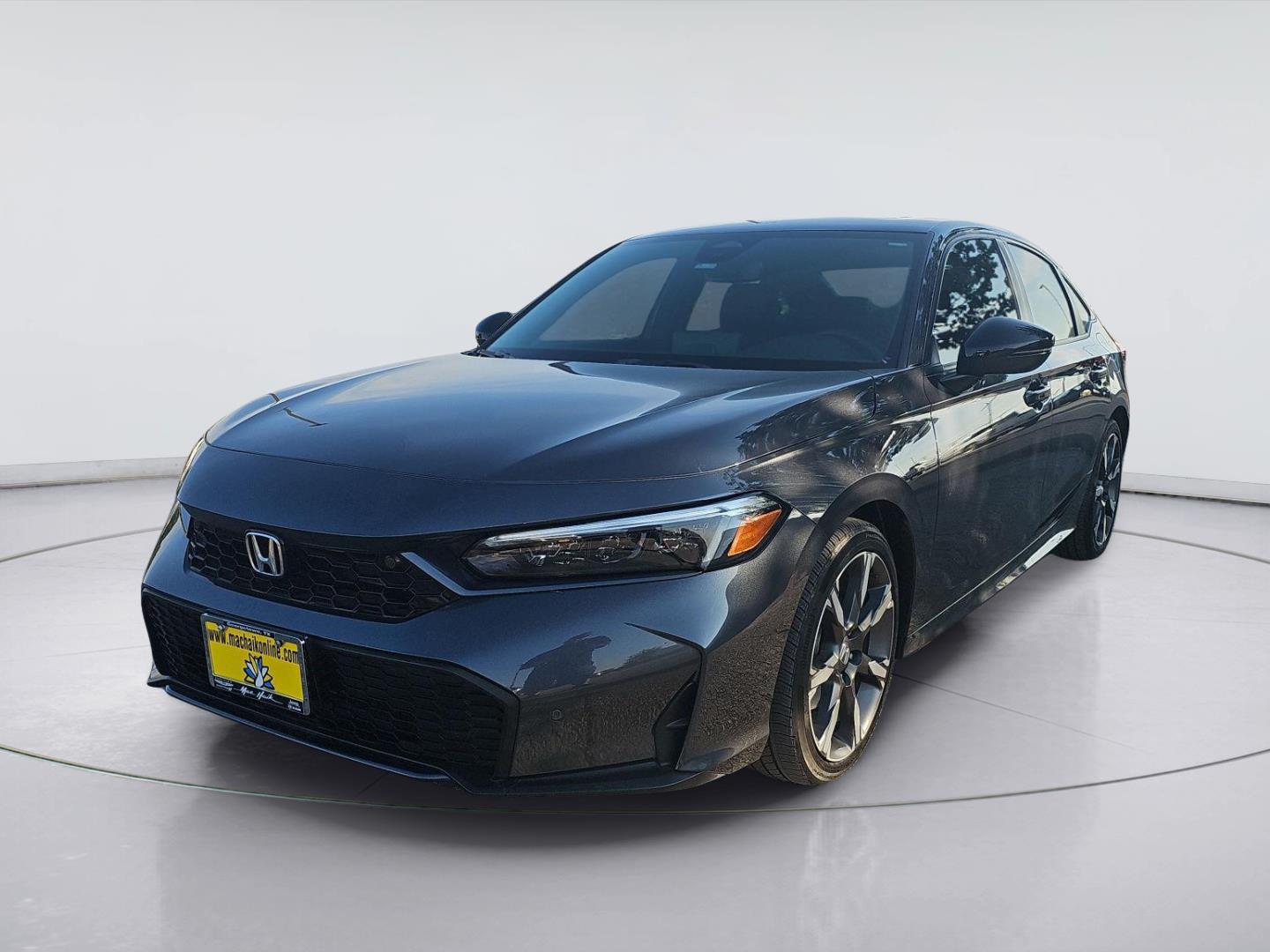Meteorite Gray Metallic 2025 Honda Civic Hybrid Sedan Front-Wheel Drive 1-Speed Dual Clutch