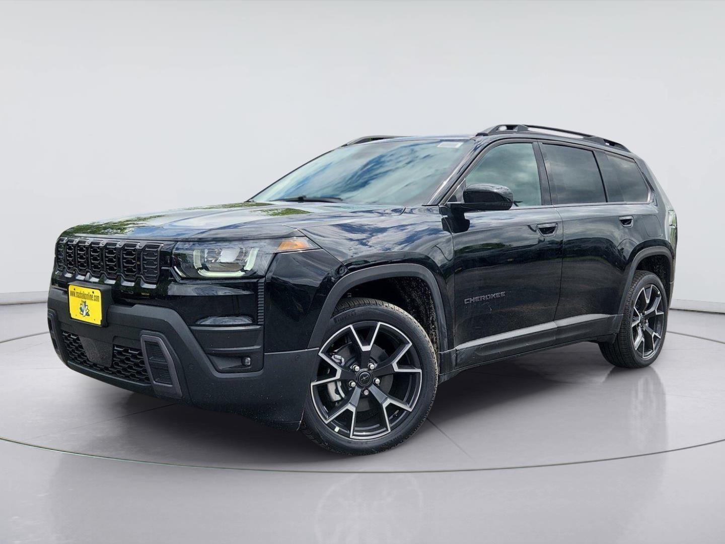 Diamond Black Crystal Pearlcoat 2026 Jeep Cherokee SUV / Crossover Four-Wheel Drive Automatic