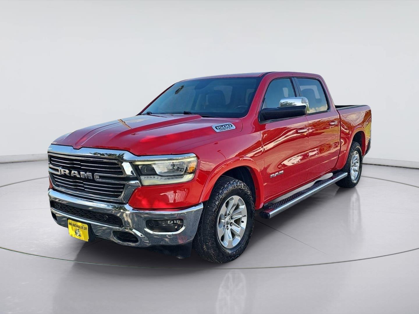 Flame Red Clearcoat 2019 RAM 1500 Pickup Truck Four-Wheel Drive 8-Speed Automatic