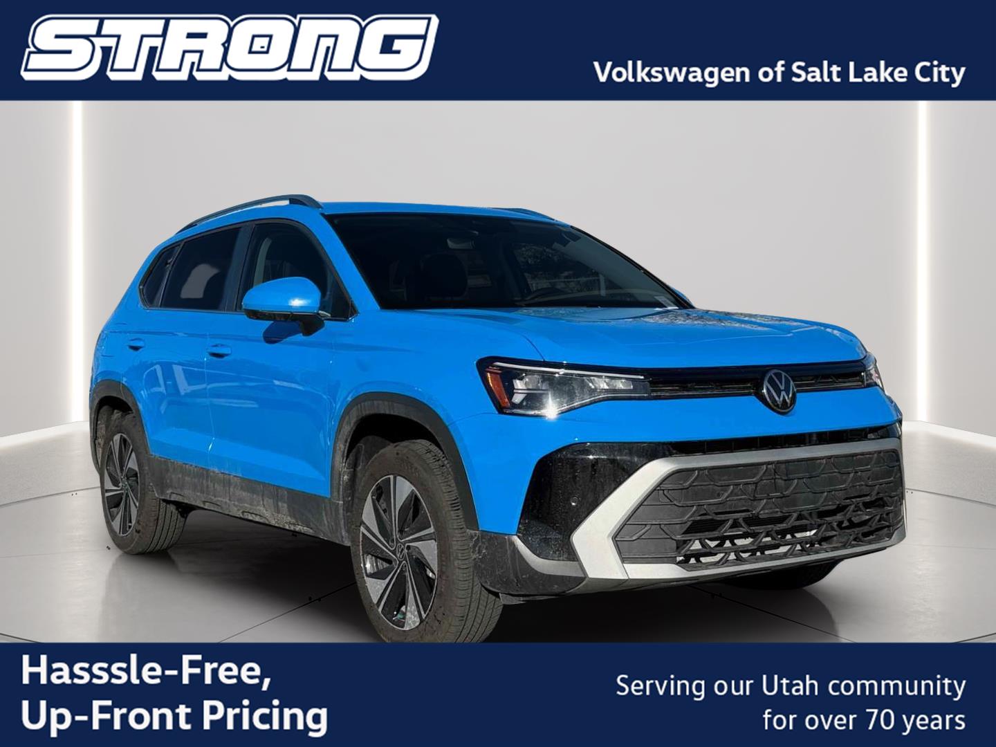 Cornflower Blue 2025 Volkswagen Taos SUV / Crossover All-Wheel Drive Automatic