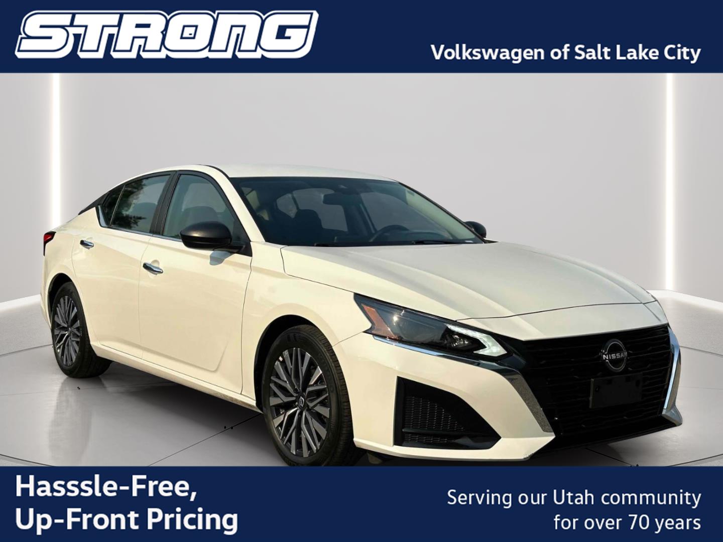 Glacier White 2025 Nissan Altima Sedan Front-Wheel Drive Continuously Variable Transmission