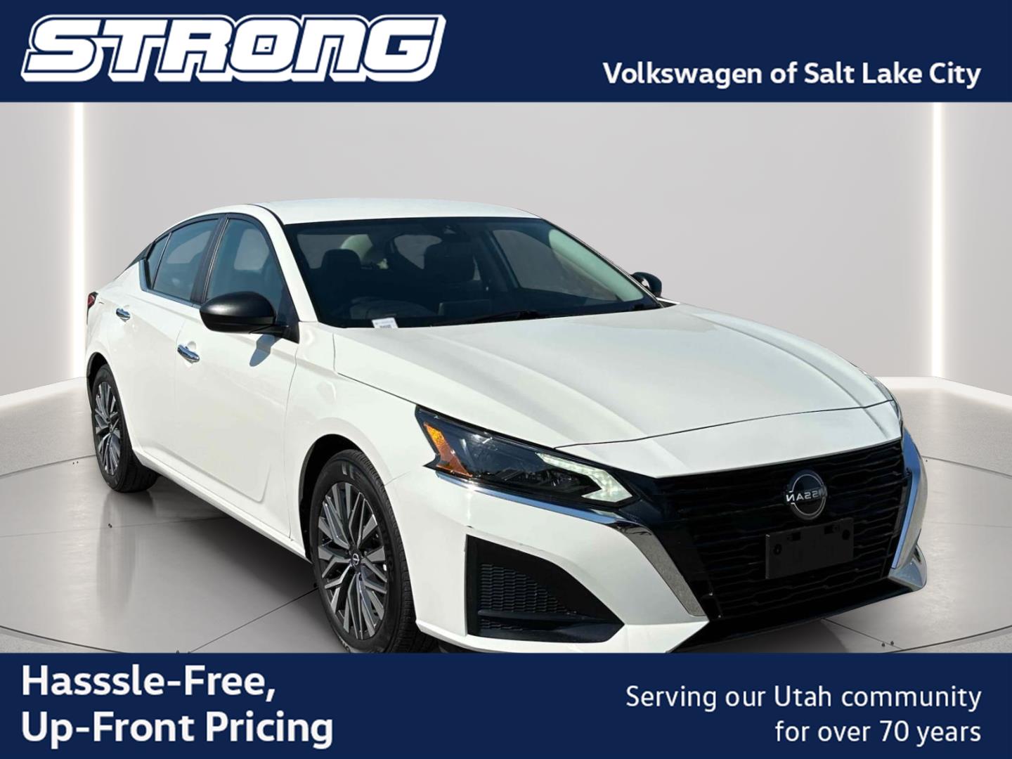 Glacier White 2025 Nissan Altima Sedan Front-Wheel Drive Continuously Variable Transmission