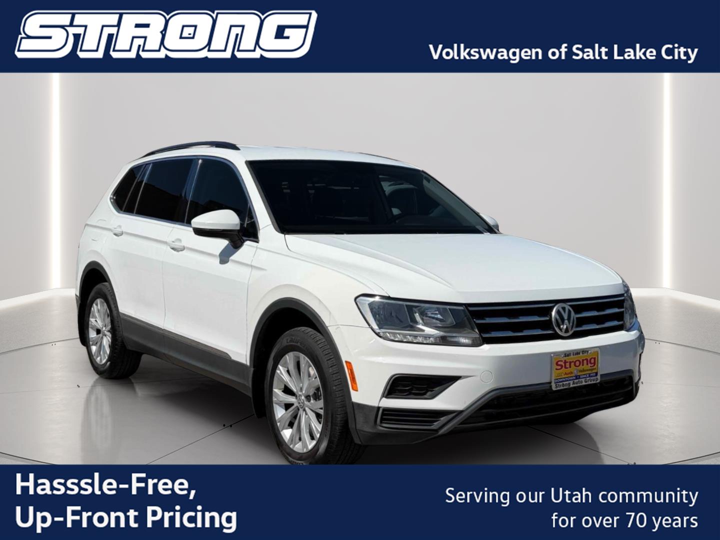 Pure White 2018 Volkswagen Tiguan SUV / Crossover All-Wheel Drive