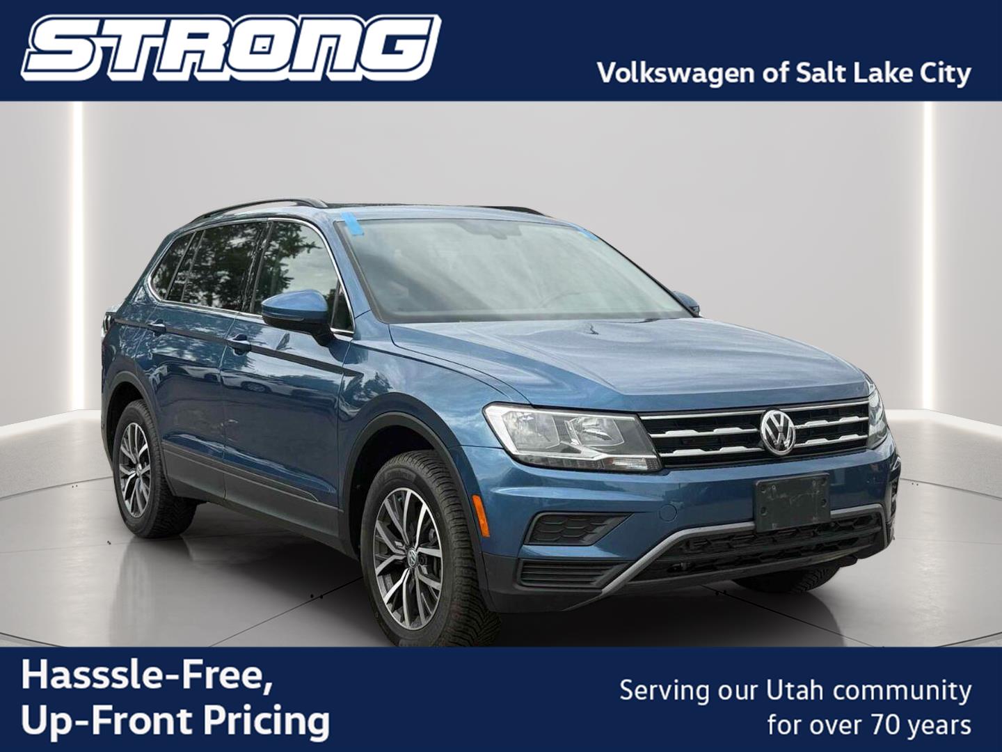 Silk Blue Metallic 2019 Volkswagen Tiguan SUV / Crossover All-Wheel Drive Automatic