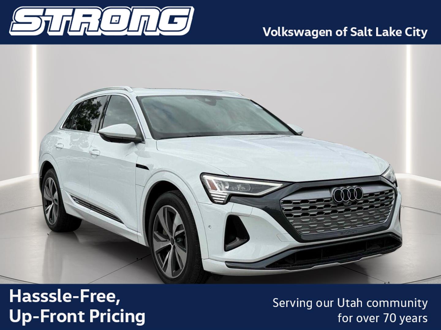 Glacier White Metallic 2024 Audi Q8 e-tron SUV / Crossover All-Wheel Drive Automatic