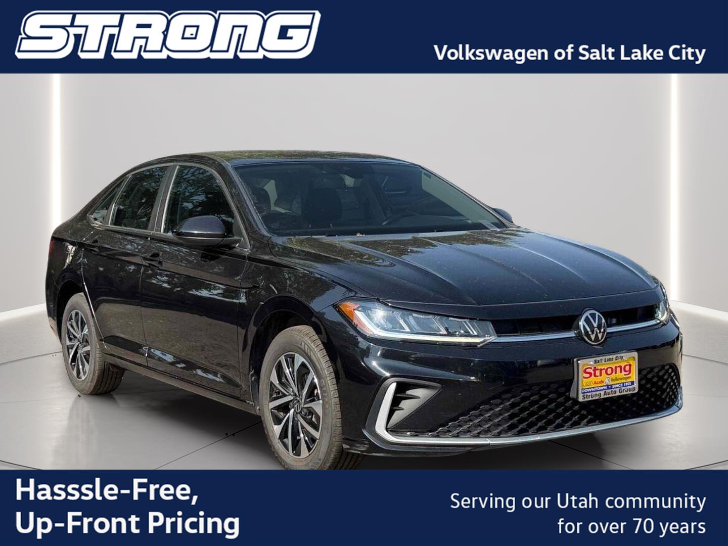 Deep Black Pearl 2025 Volkswagen Jetta Sedan Front-Wheel Drive Automatic