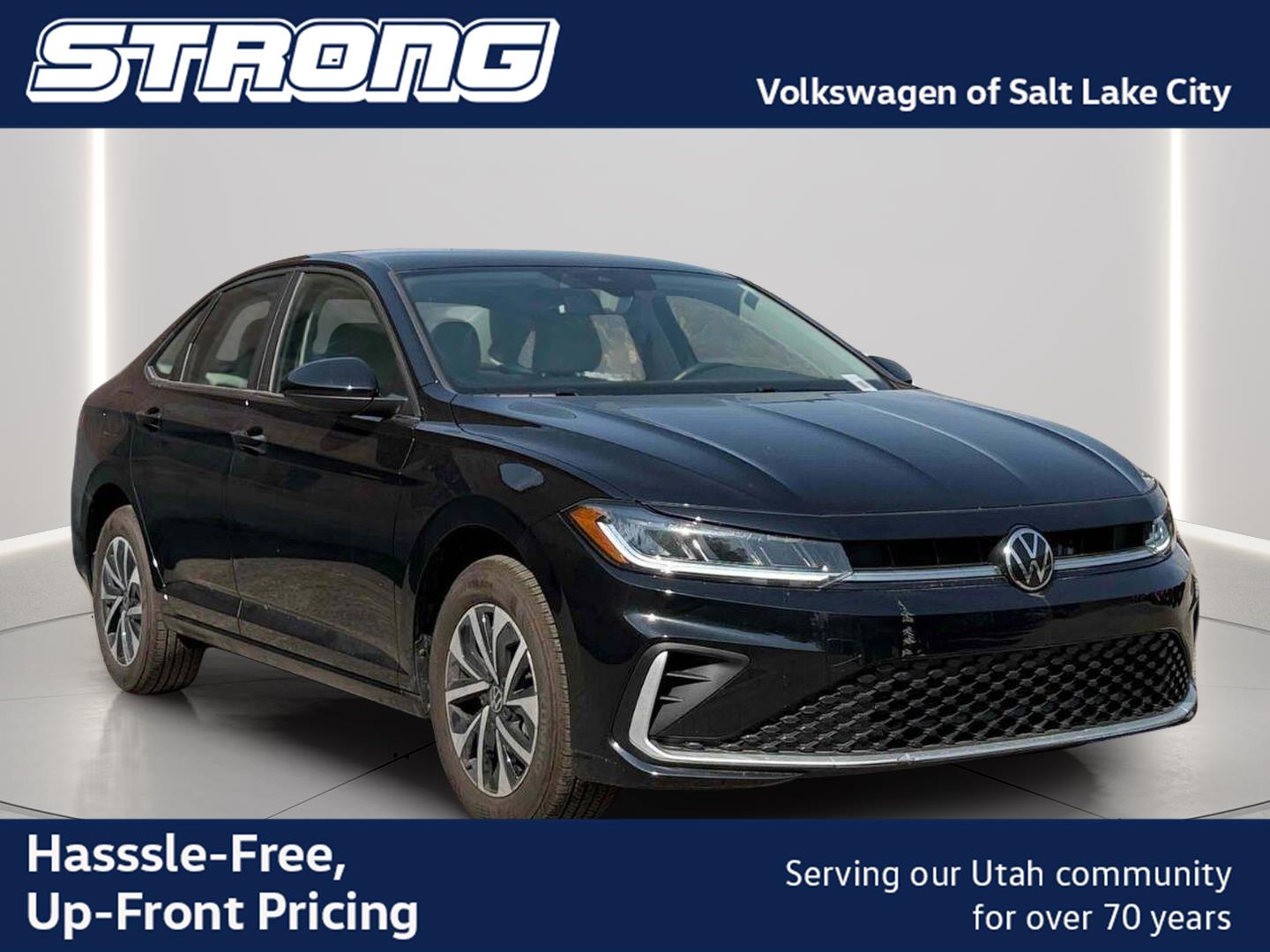 Deep Black Pearl 2025 Volkswagen Jetta Sedan Front-Wheel Drive Automatic