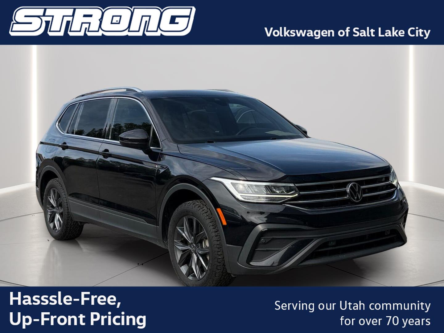 Deep Black Pearl 2023 Volkswagen Tiguan SUV / Crossover All-Wheel Drive Automatic