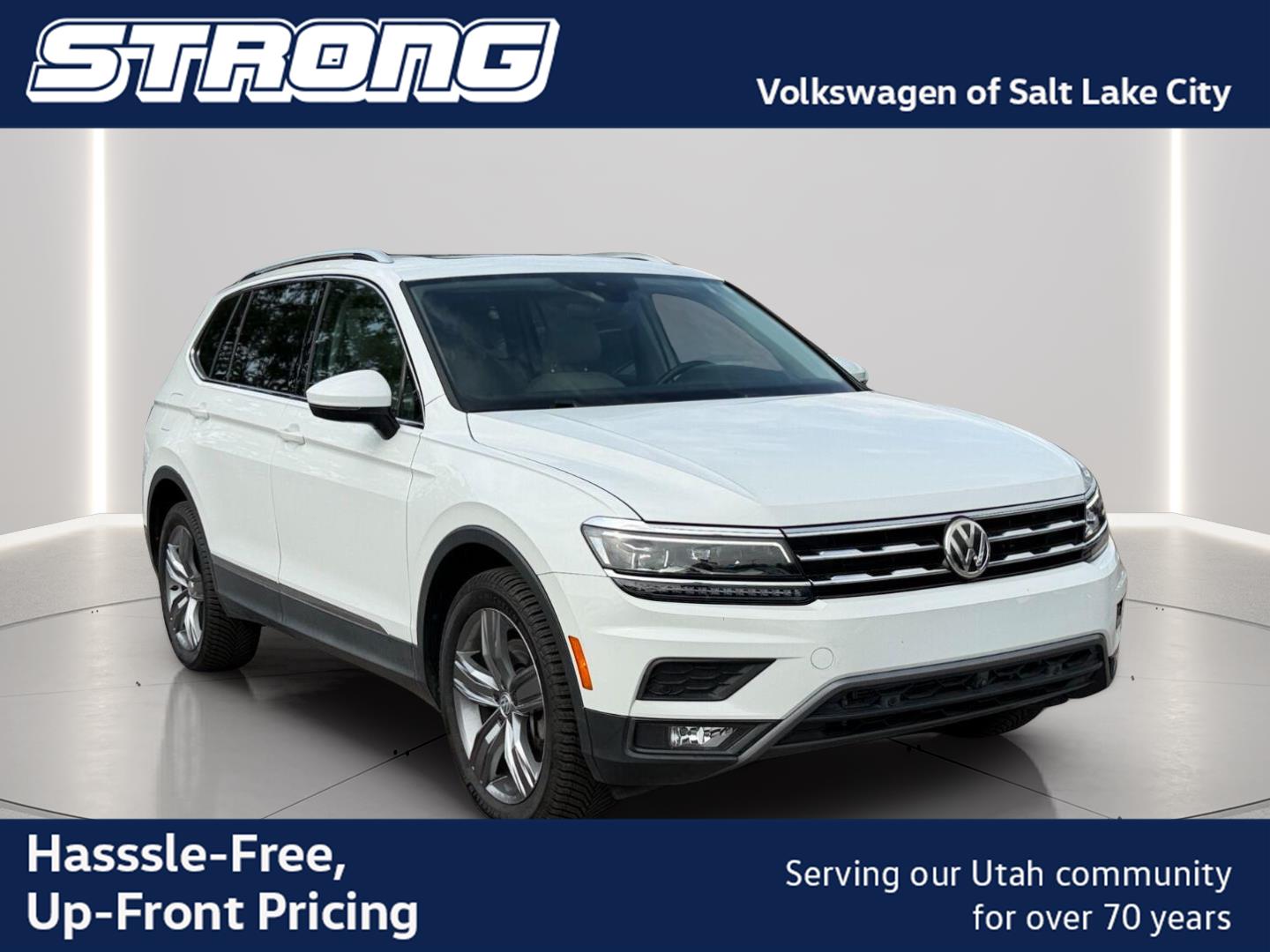 Pure White 2018 Volkswagen Tiguan SUV / Crossover All-Wheel Drive Automatic