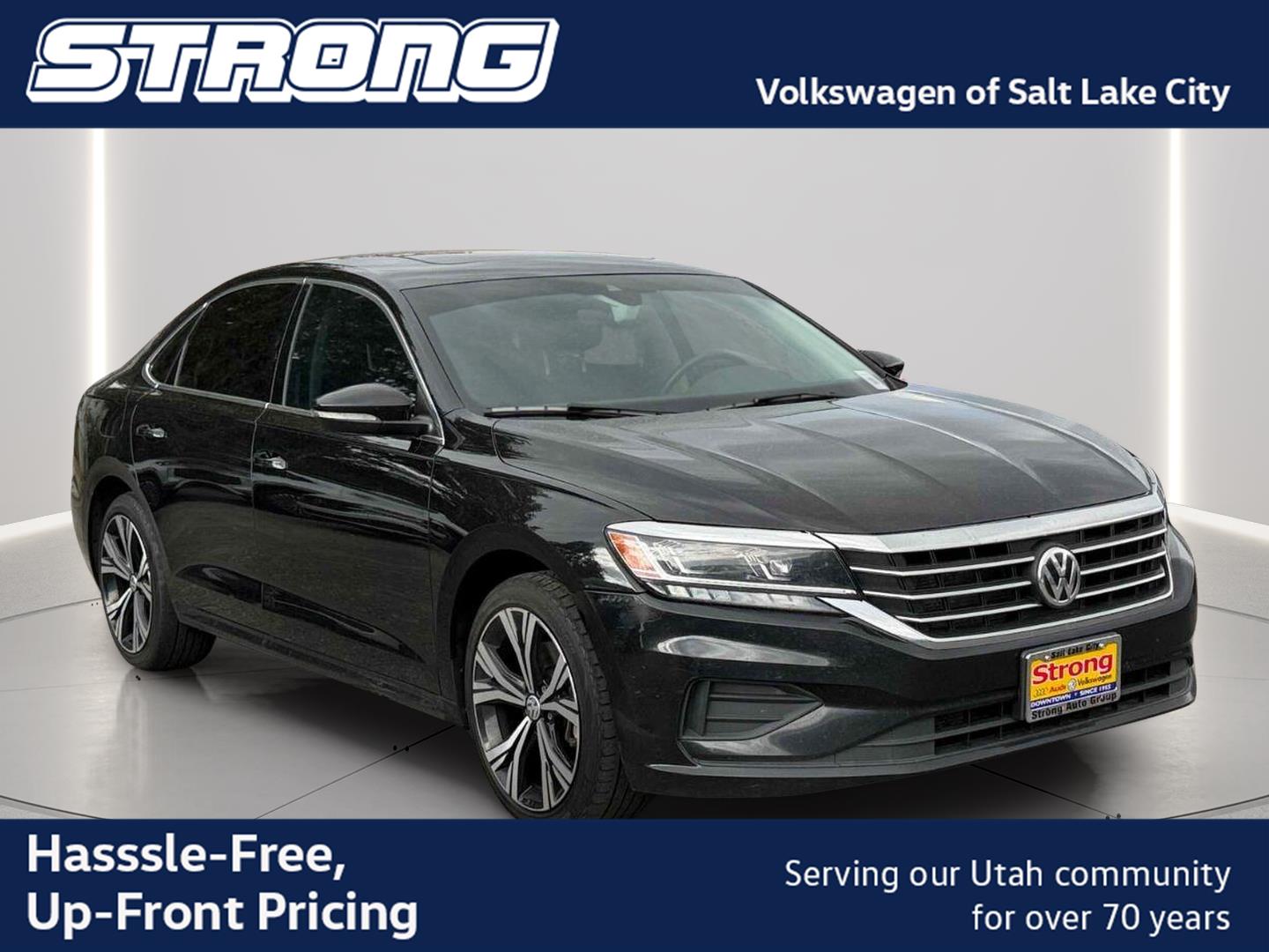 Deep Black Pearl 2021 Volkswagen Passat Sedan Front-Wheel Drive Automatic