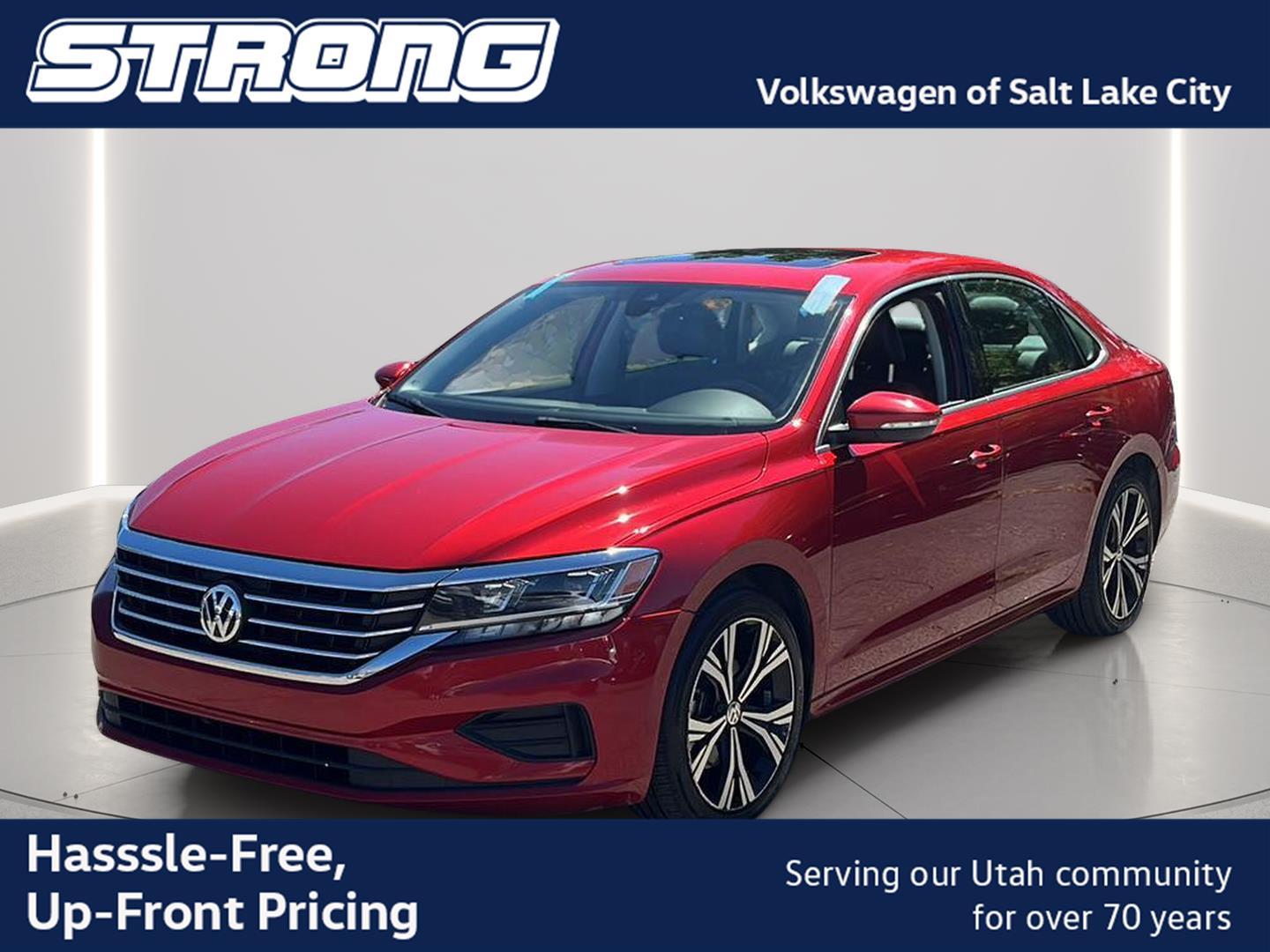 Aurora Red Metallic 2021 Volkswagen Passat Sedan Front-Wheel Drive Automatic