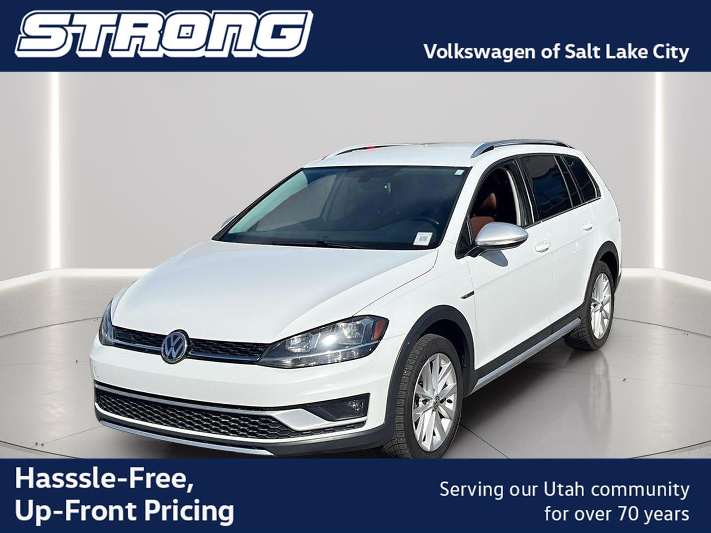 Pure White 2019 Volkswagen Golf Alltrack Wagon All-Wheel Drive Manual