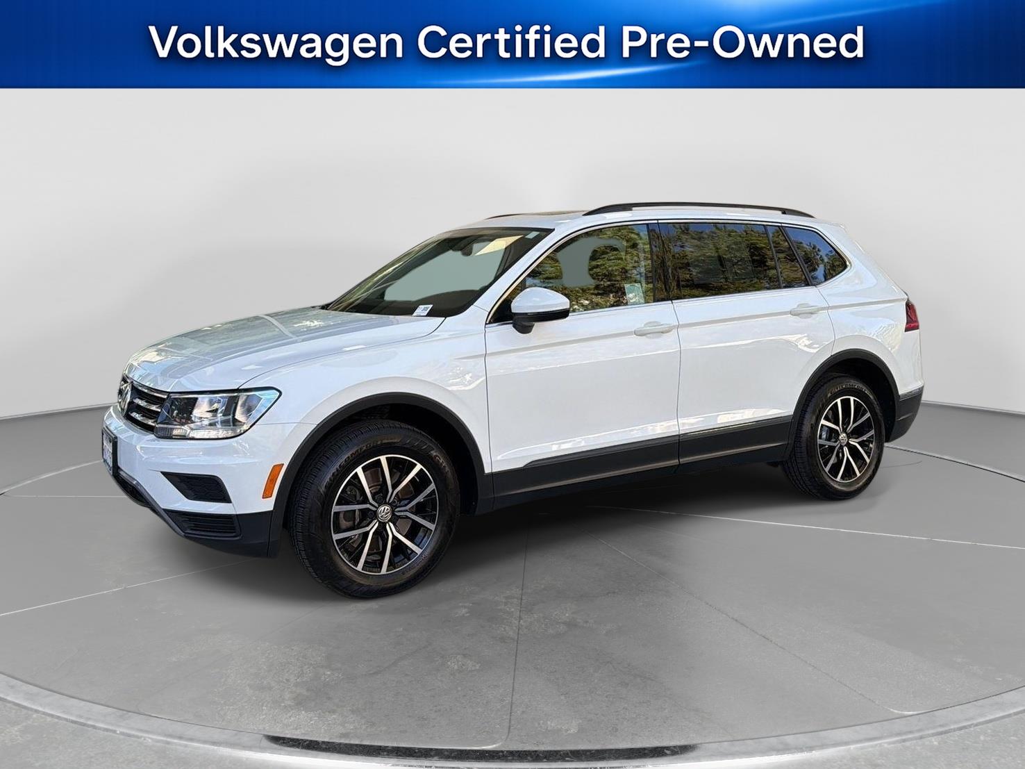 Pure White 2021 Volkswagen Tiguan SUV / Crossover All-Wheel Drive Automatic