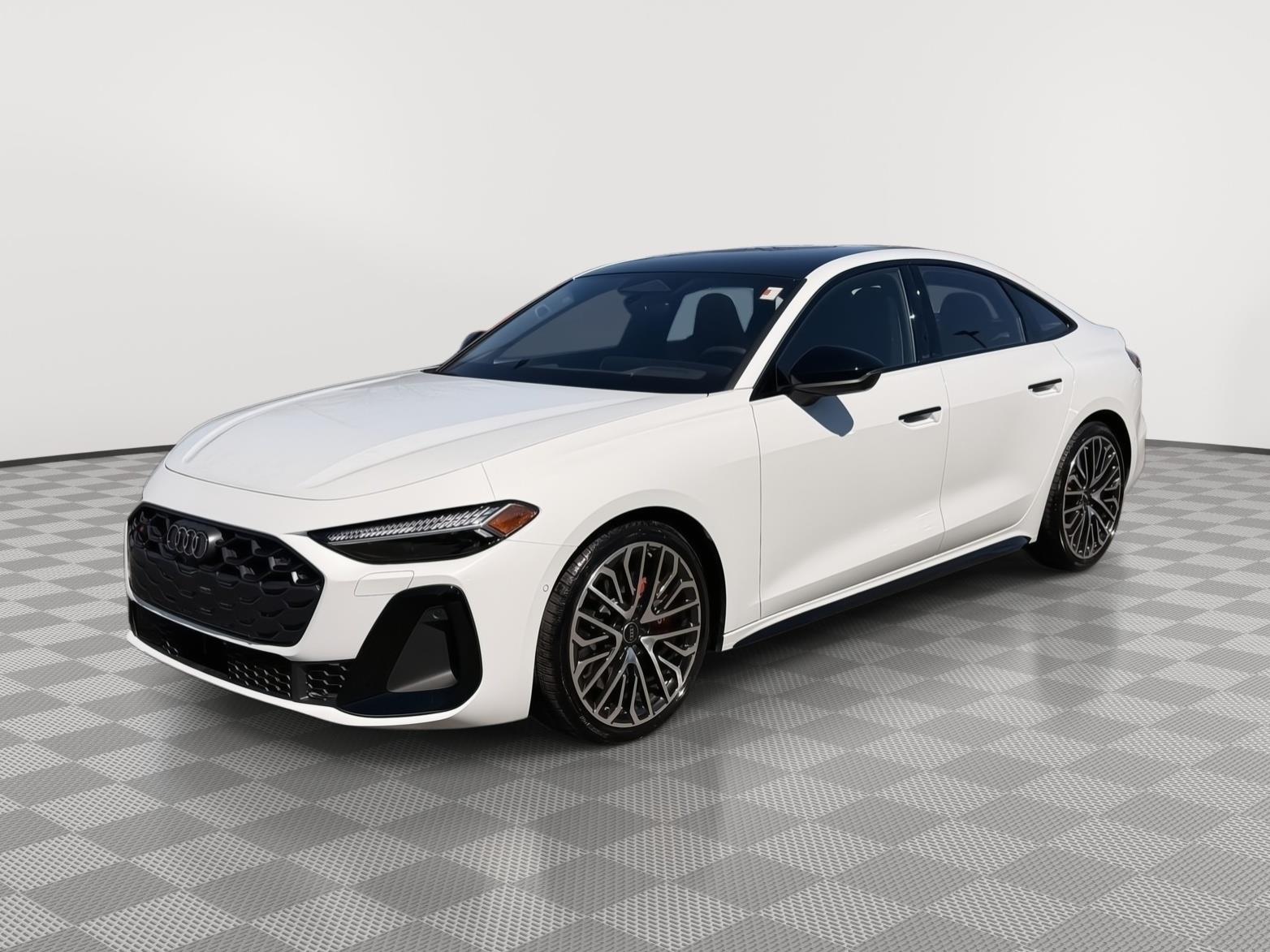 Glacier White Metallic 2025 Audi S5 3.0T quattro Premium Plus Sedan All-Wheel Drive Automatic