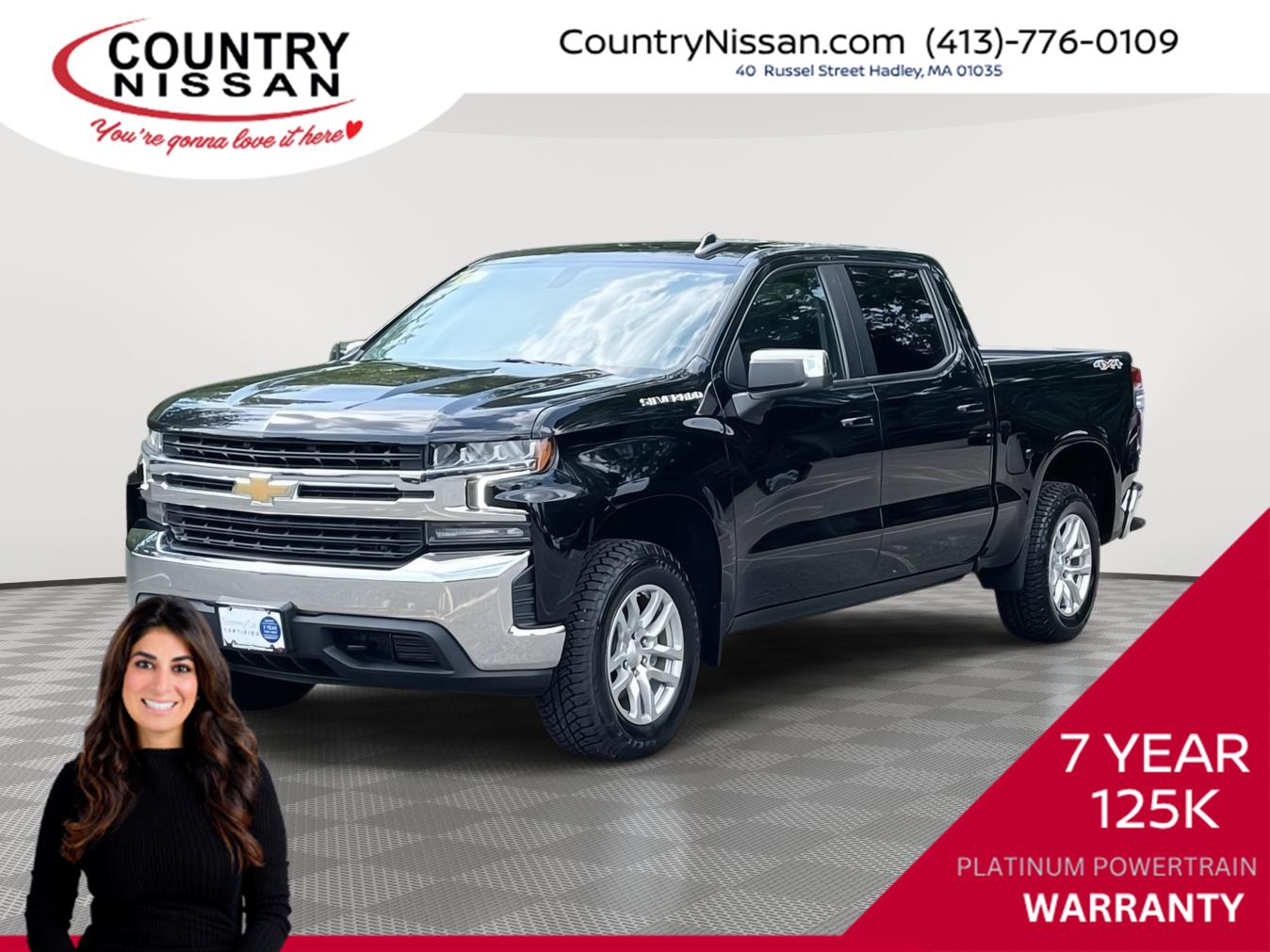 Black 2022 Chevrolet Silverado 1500 Pickup Truck Four-Wheel Drive 8-Speed Automatic